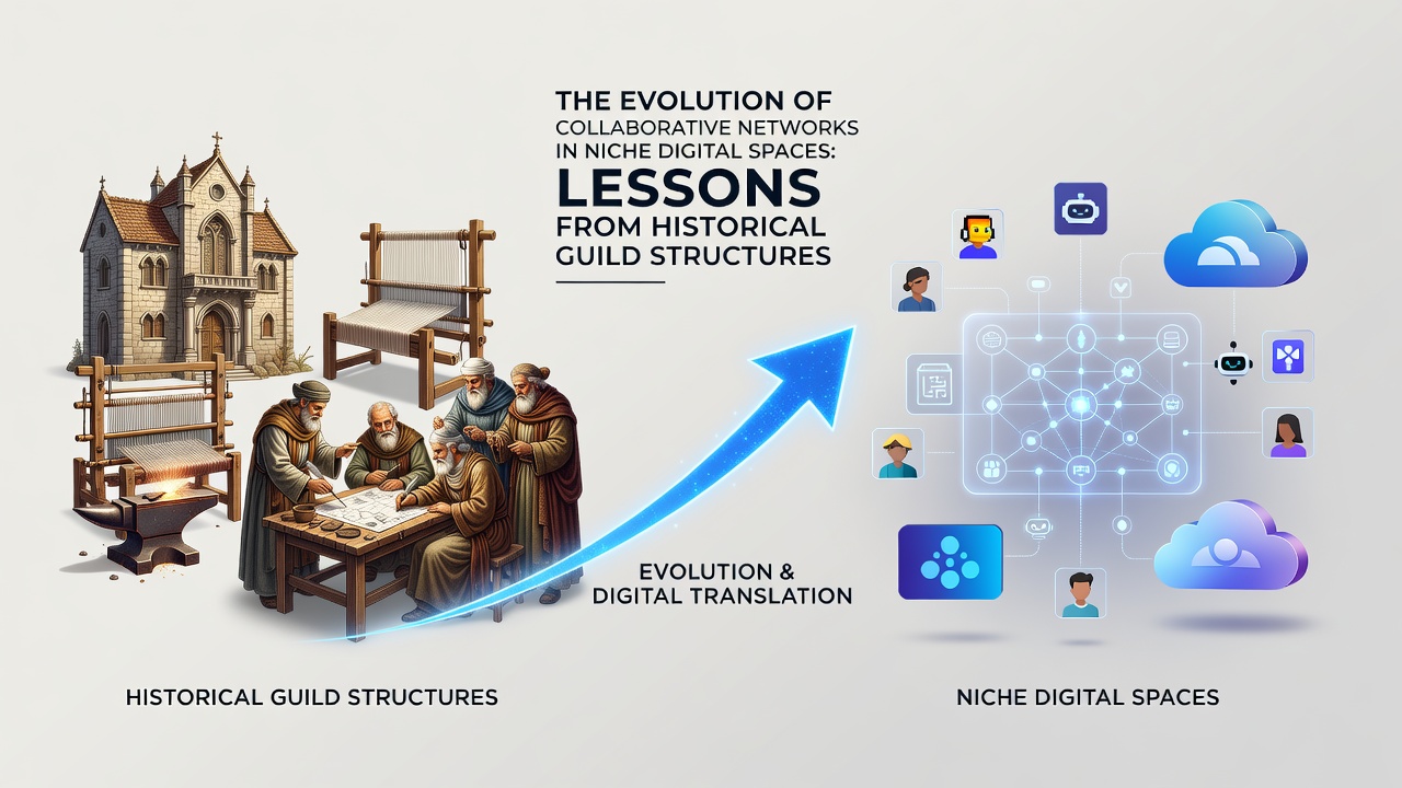 The Evolution of Collaborative Networks in Niche Digital Spaces: Lessons from Historical Guild Structures